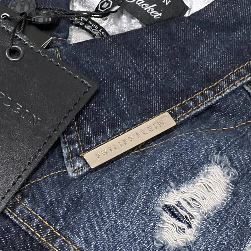 NWT - Philipp Plein Night & Day Men's Denim Jacket🎸 - Picture 9 of 11